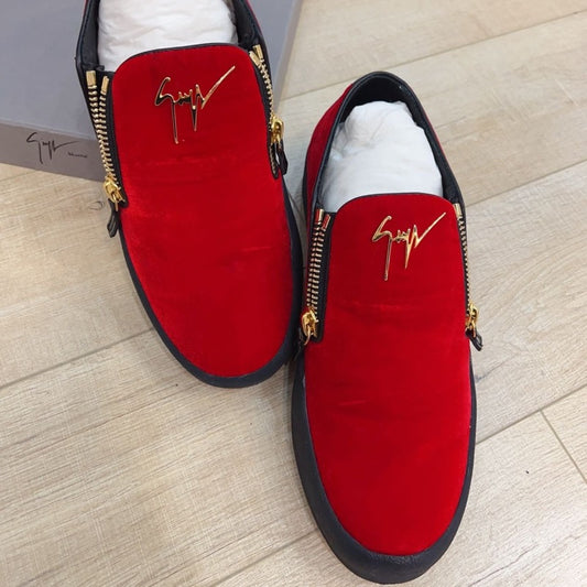 Giuseppe Zanotti Velvet Slip-ons Shoes Size42