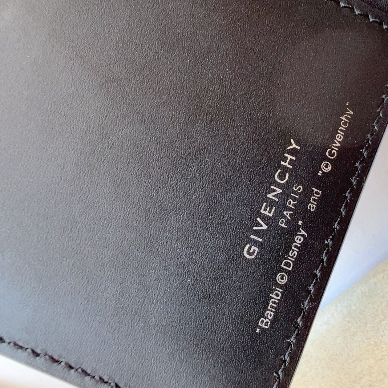 Givenchy Black Coated Canvas Bambi Bi Fold Wallet