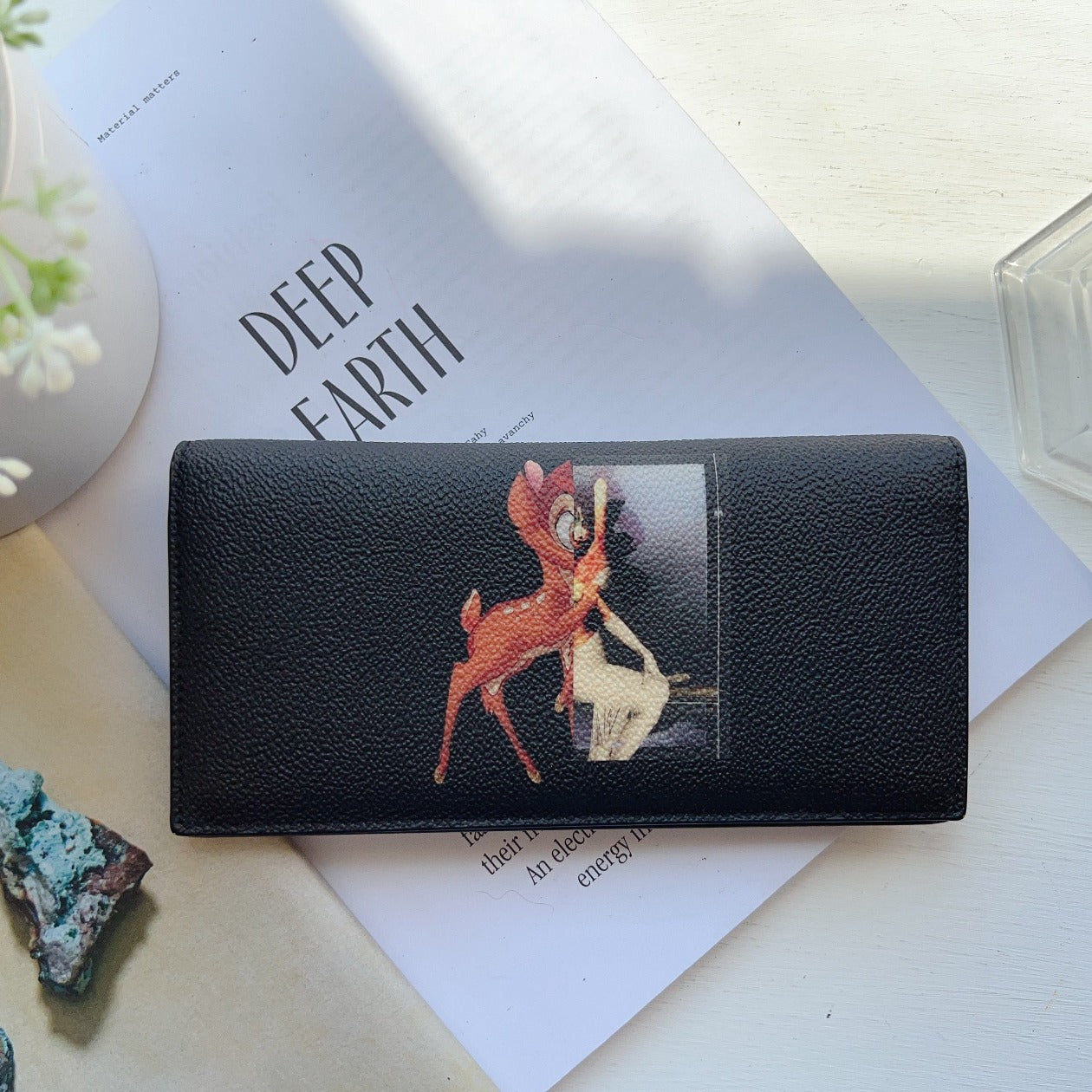 Givenchy Black Coated Canvas Bambi Bi Fold Wallet