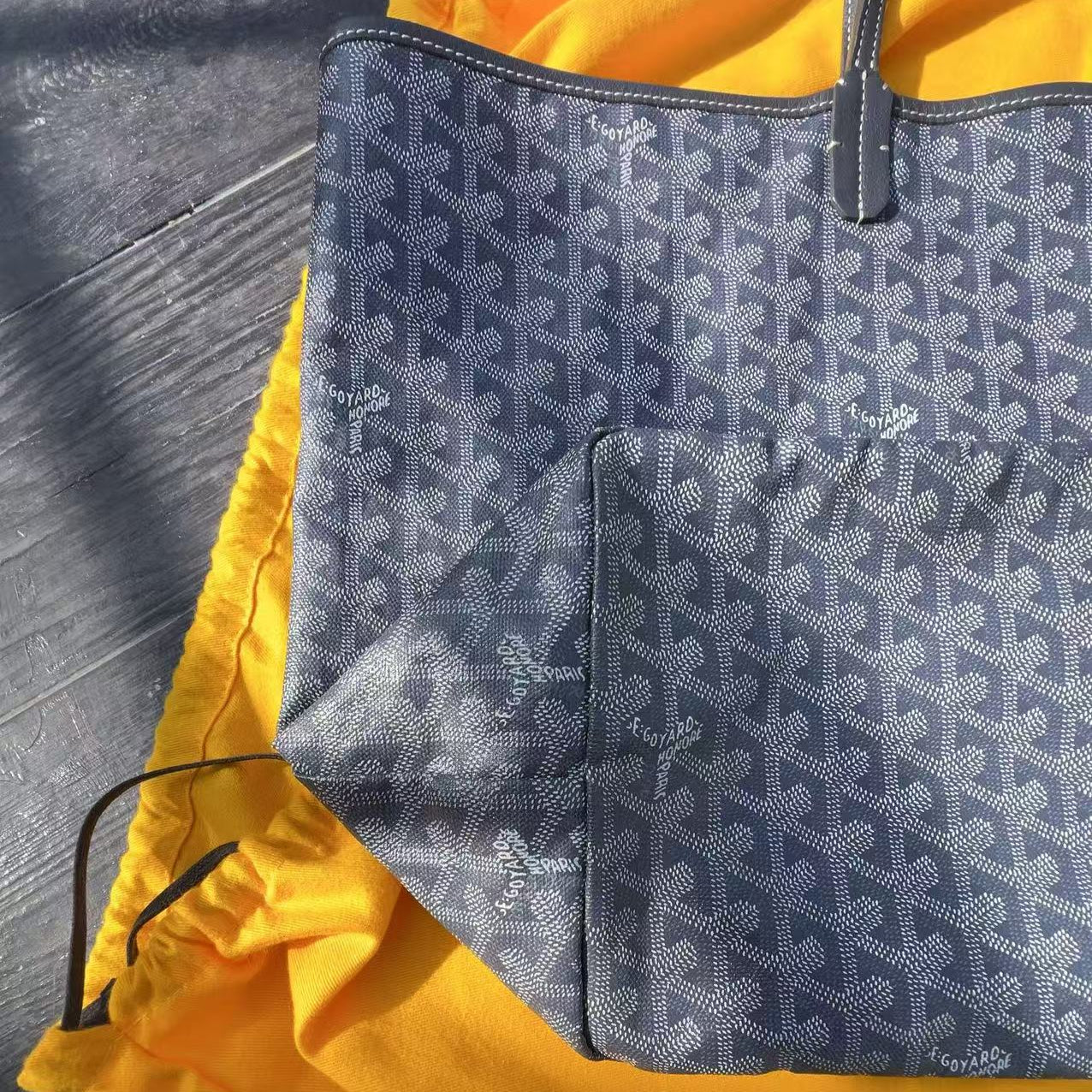 Goyard Grey Goyardine Coated Canvas and Leather Saint Louis GM Tote