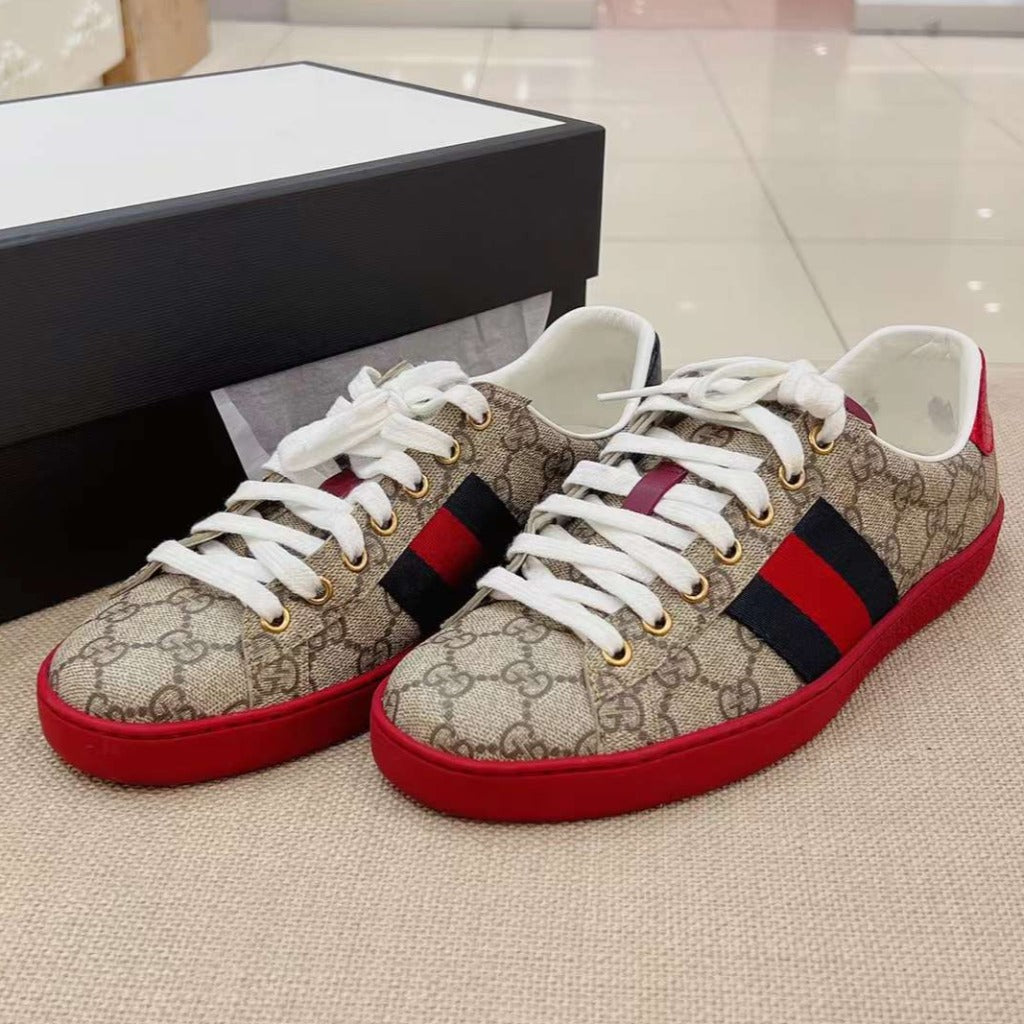 Gucci Ace Cloth Low Trainers Multicolor Men's Sneaker size6.5