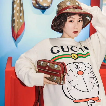 Gucci × Doraemon GG Supreme Monogram Shoulder Bag