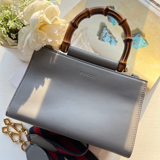 Gucci Nymphaea Top Handle Bag Leather Small