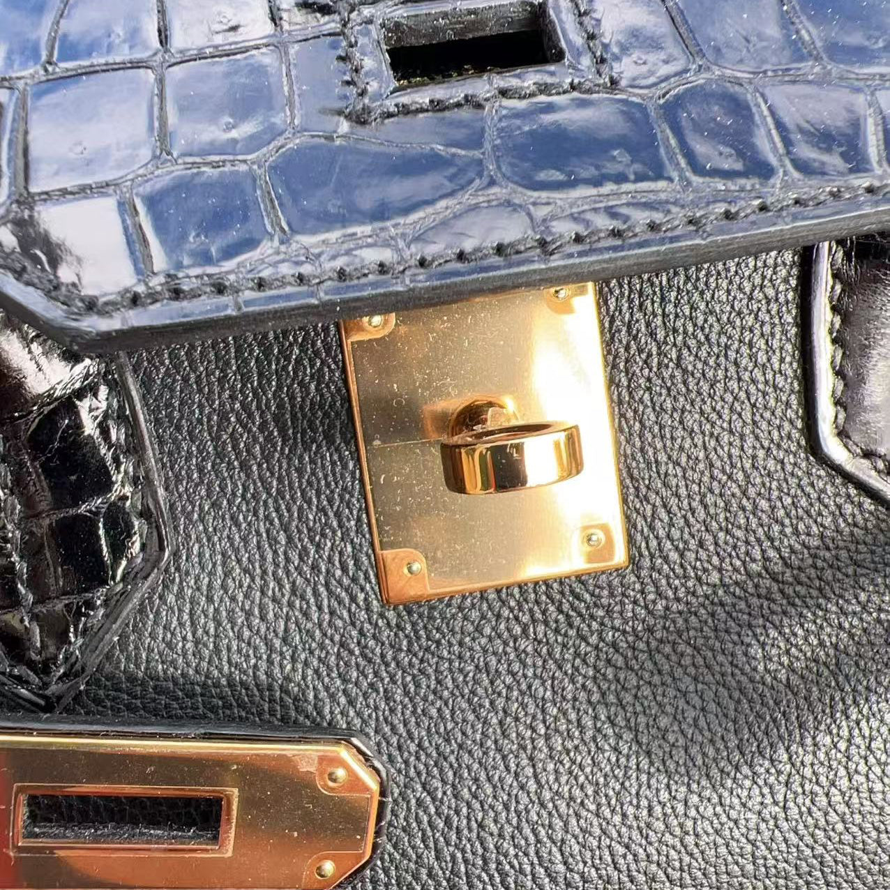 Hermes 2019 Black Noir Birkin 30cm Touch Alligator Togo Bag