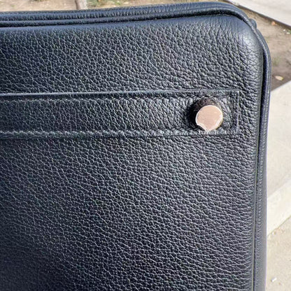 Hermes 2019 Black Noir Birkin 30cm Touch Alligator Togo Bag