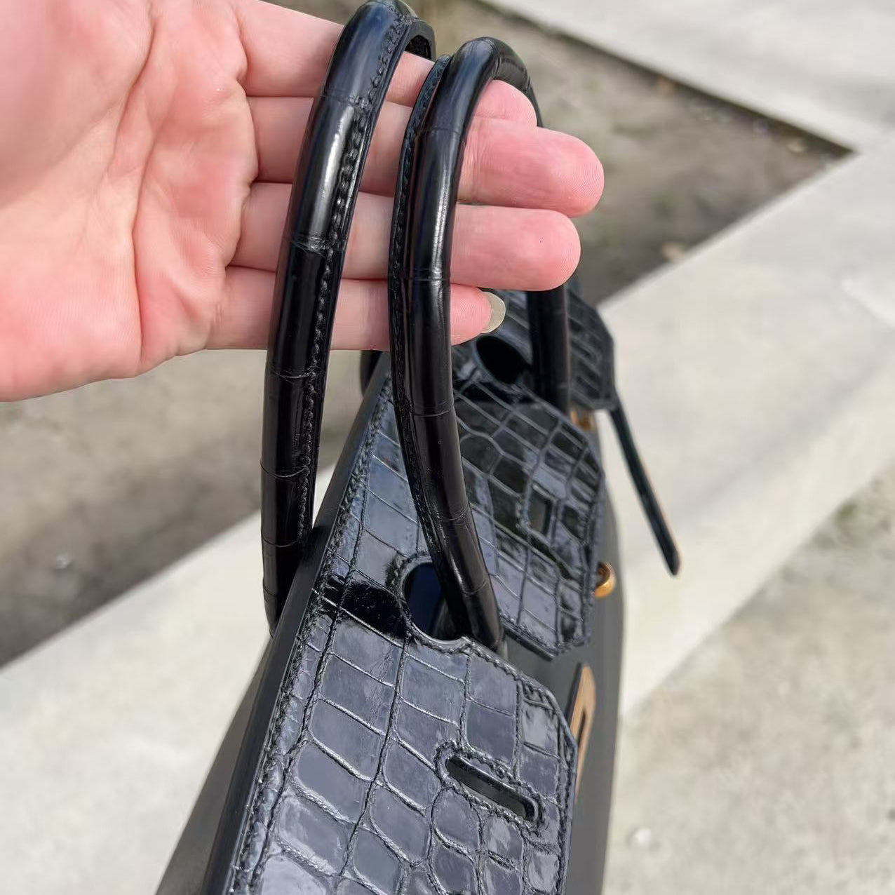 Hermes 2019 Black Noir Birkin 30cm Touch Alligator Togo Bag