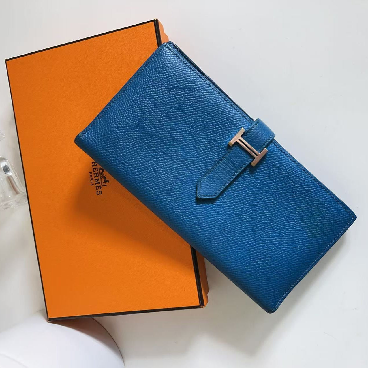 Hermes Bearn Wallet Blue