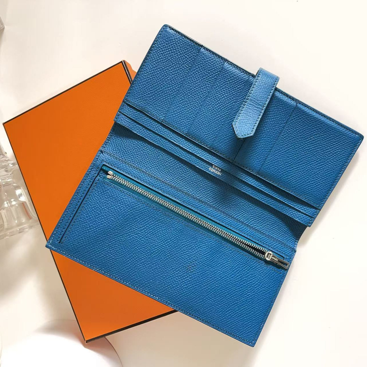 Hermes Bearn Wallet Blue