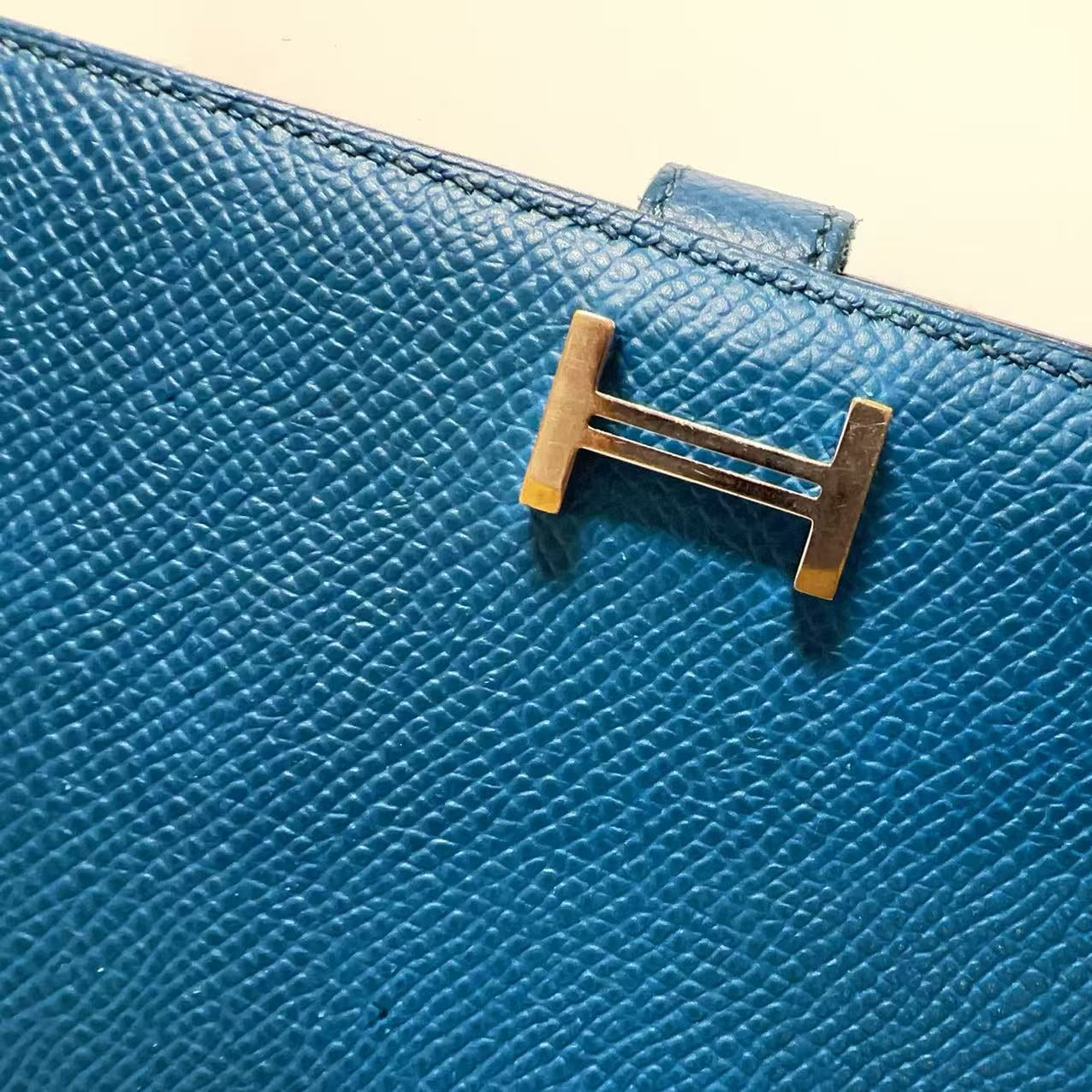 Hermes Bearn Wallet Blue