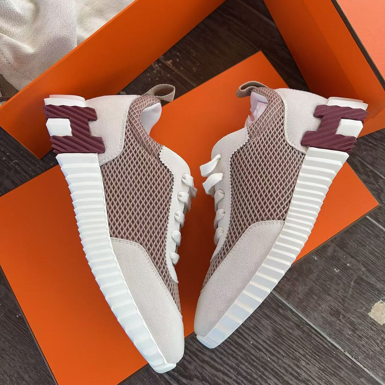 Hermes Bouncing Sneaker Beige Argile