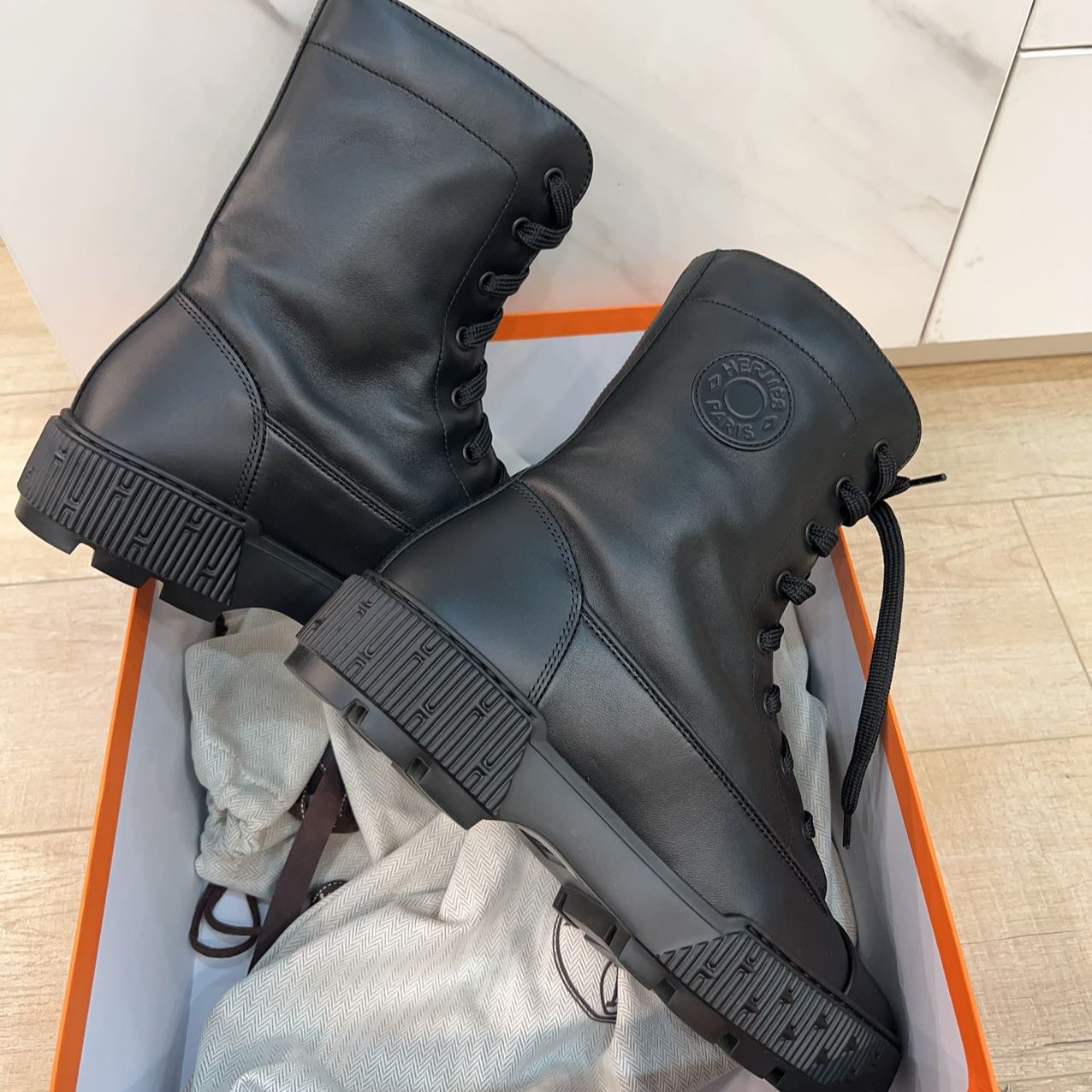 Hermes Fresh Ankle Boot Black New Size39 2024