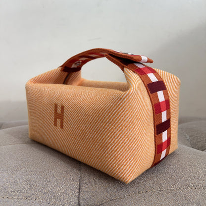 Hermès Hermes Canvas Brid A Black PM Handbag Orange