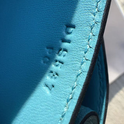 Hermes Mini Constance 18 Bag Blue