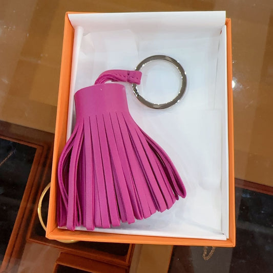 Hermes P-Cles Carmen Rose Pourpre Milo Carmen Key Ring