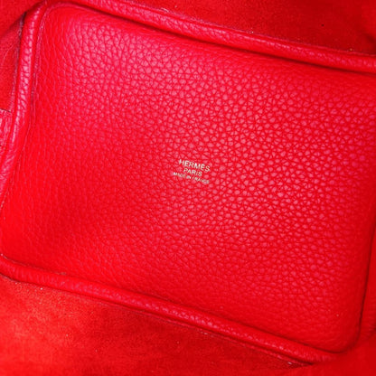 Hermes Picotin 18 Rouge Clemence GHW