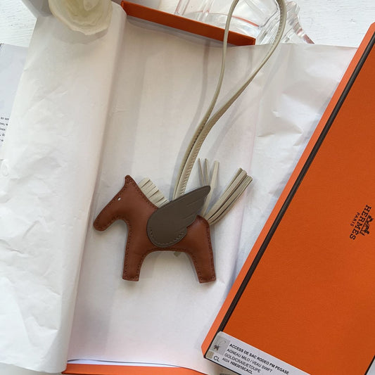 Hermes Rodeo PM leather bag charm