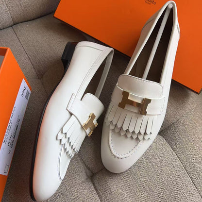 Hermes Royal Loafer White Size37