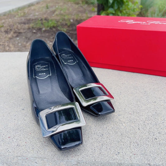 Roger Vivier Patent Leather Ballet Flats Size35.5