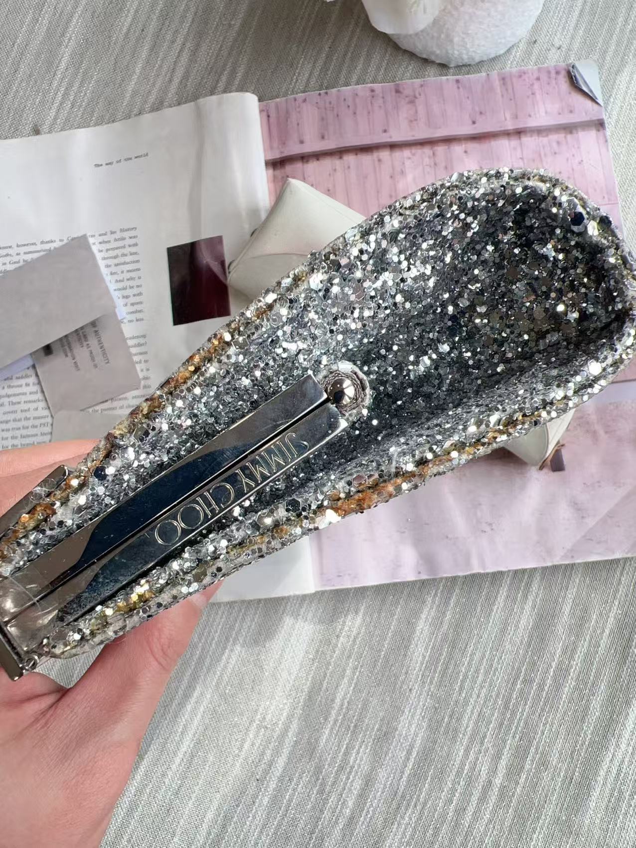 Jimmy Choo Glitter Clutch Bag