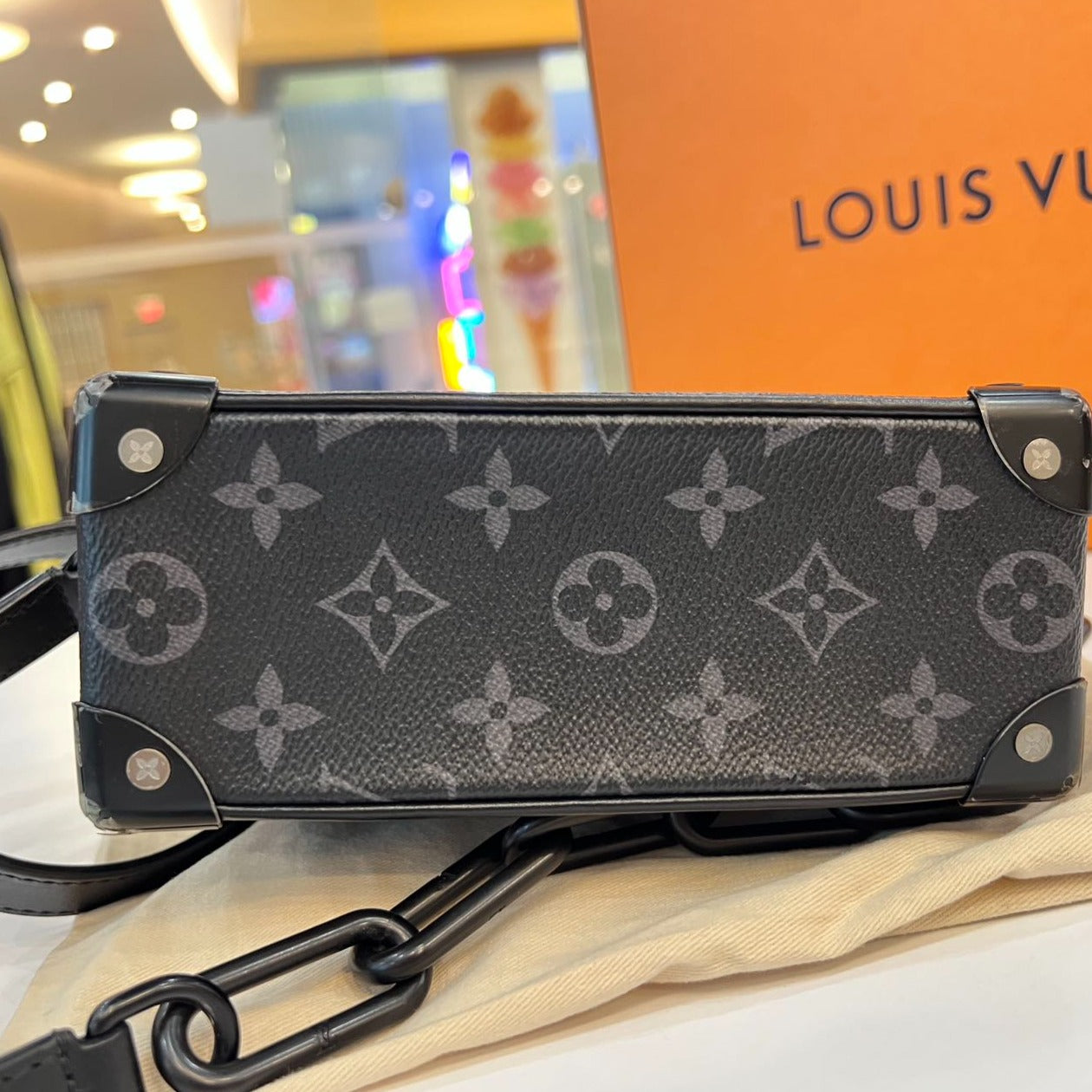 LOUIS VUITTON Monogram Eclipse Mini Soft Trunk