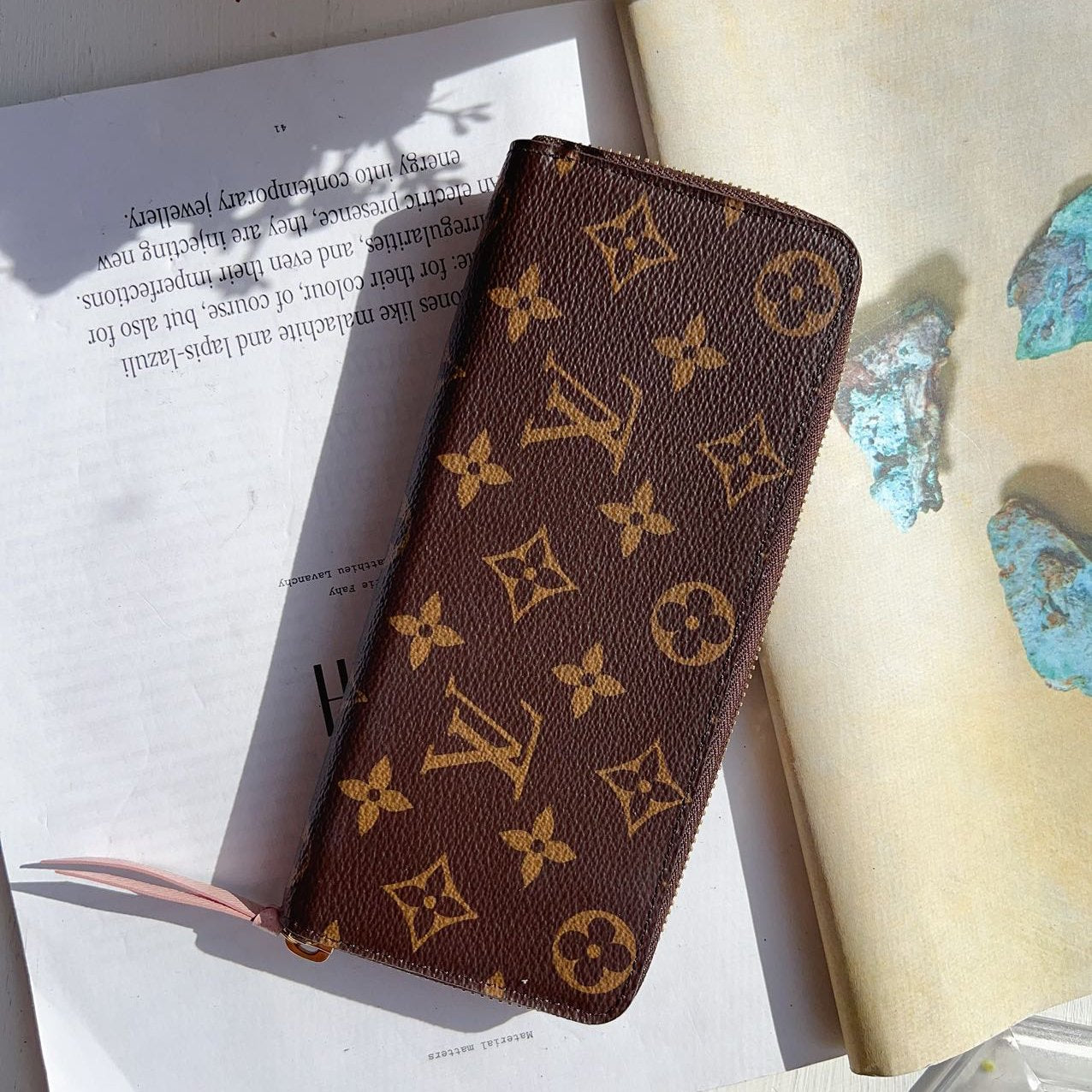 Louis Vuitton Clemence Wallet Monogram Rose Ballerine