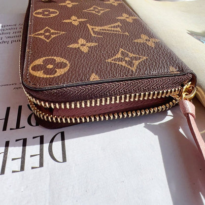 Louis Vuitton Clemence Wallet Monogram Rose Ballerine