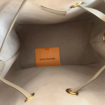 Louis Vuitton bag interior with visible brand logo