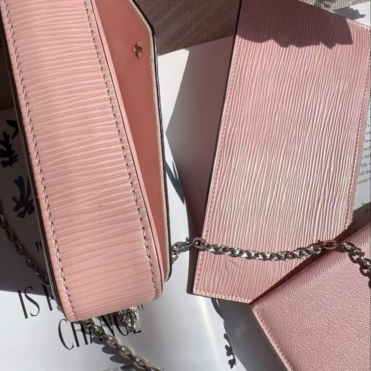 Louis Vuitton Epi Felicie Pochette Pink Leather Bag