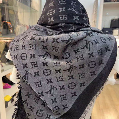 Louis Vuitton Monogram Shine Shawl Black