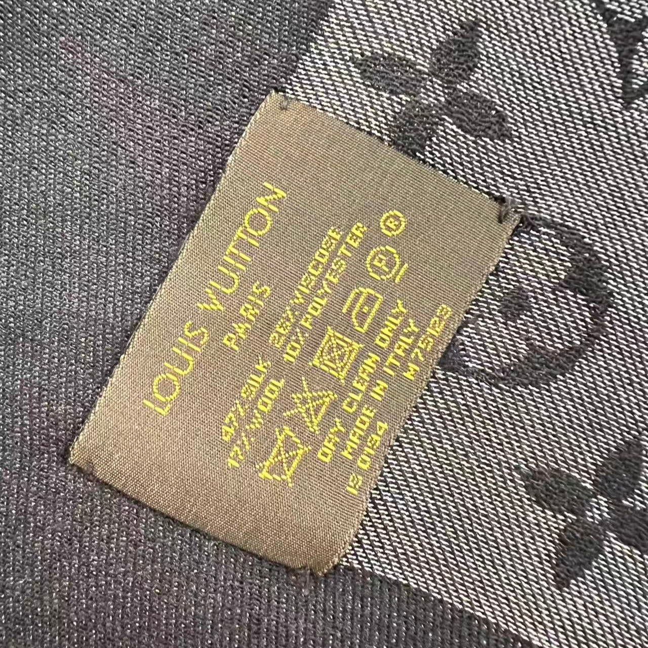 Louis Vuitton Monogram Shine Shawl Black