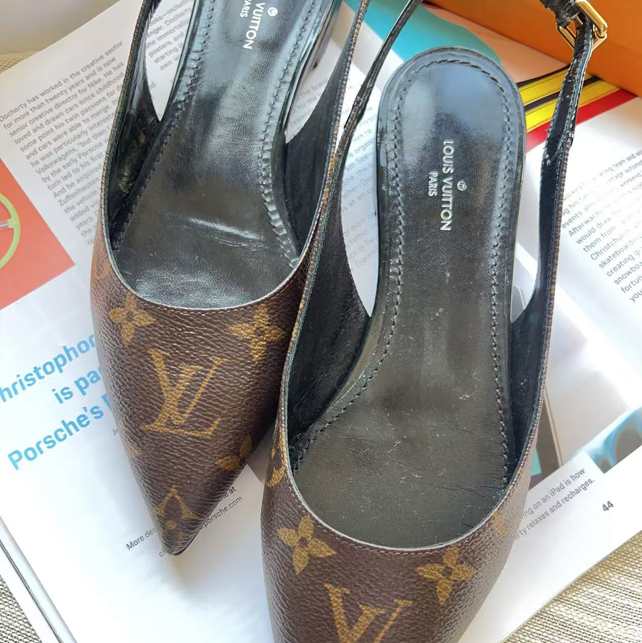 Louis Vuitton Monogram Cherie Slingback 36