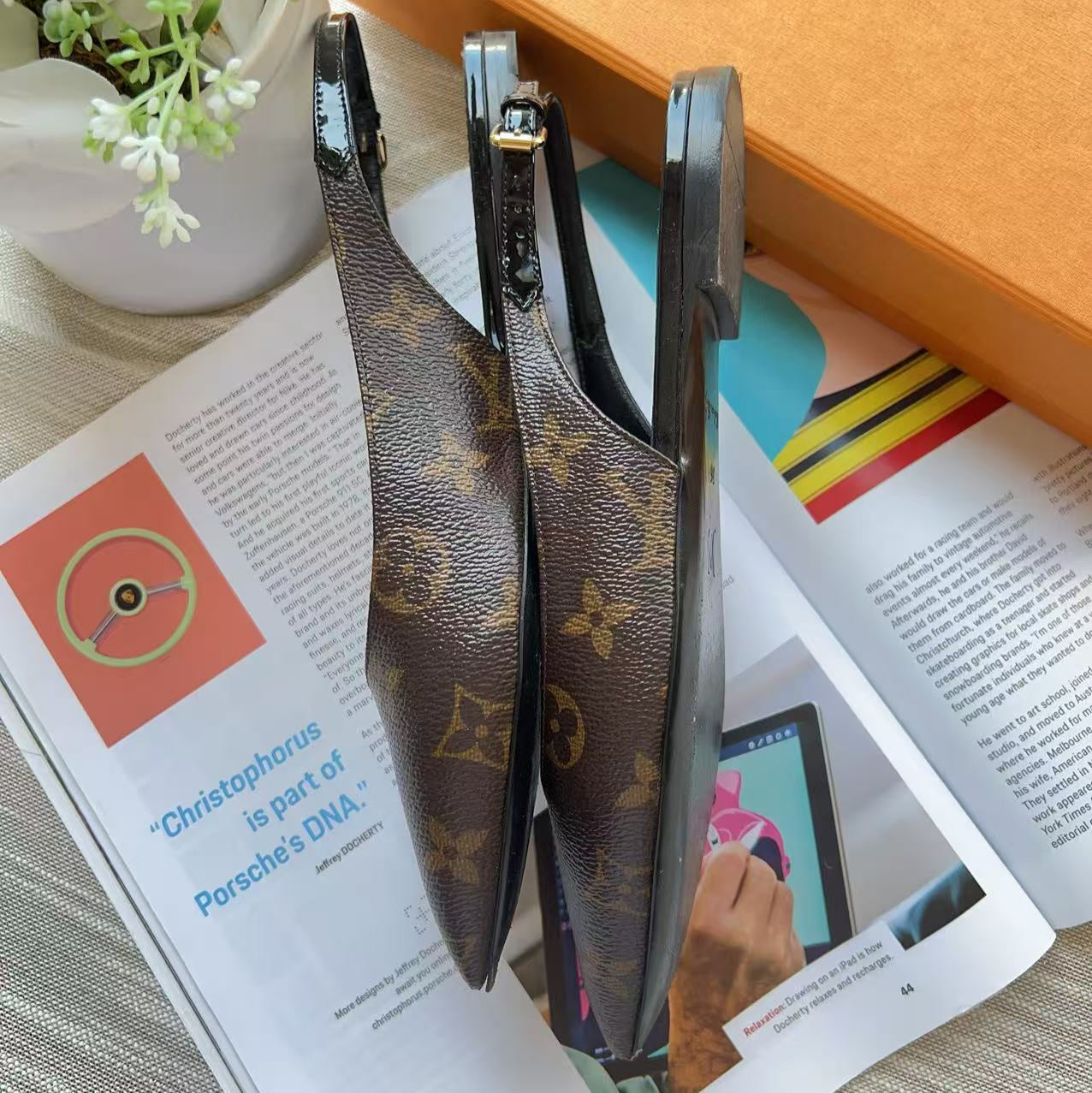 Louis Vuitton Monogram Cherie Slingback 36