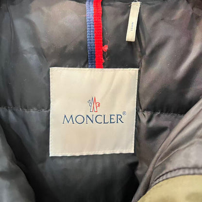 MONCLER KHAKI GREEN CAMELINE GIUBOTTO PARKA WITH FOX FUR HOOD SIZE00