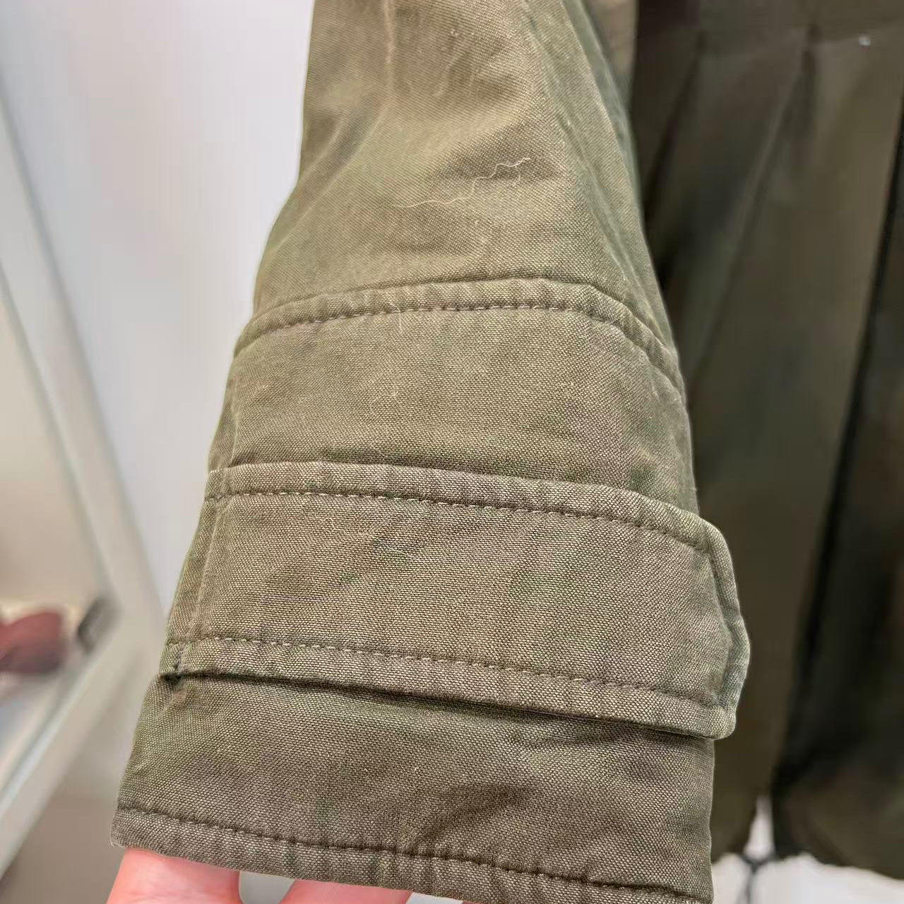 MONCLER KHAKI GREEN CAMELINE GIUBOTTO PARKA WITH FOX FUR HOOD SIZE00