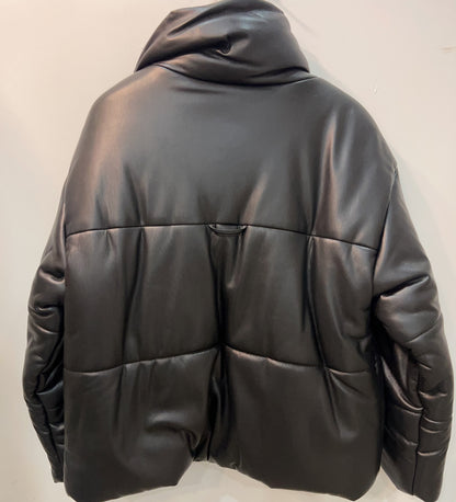 Nanushka Hide Puffer Jacket Black NEW