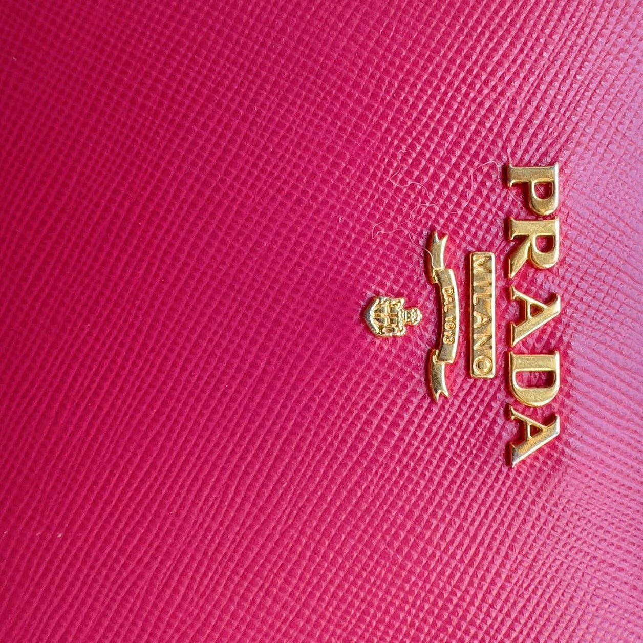 Prada Small Saffiano Metal Leather Compact Wallet Pink