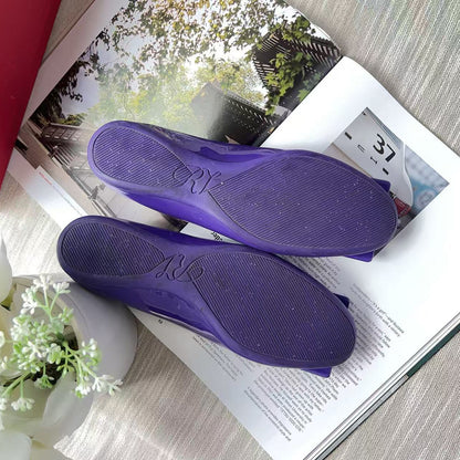 Roger Vivier Patent Gommette Flats Purple Size