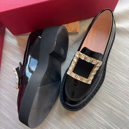 Roger Vivier Viv' Rangers Loafers in patent leather37.5 New