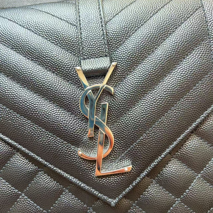SAINT LAURENT ENVELOPE MEDIUM IN QUILTED GRAIN BAG