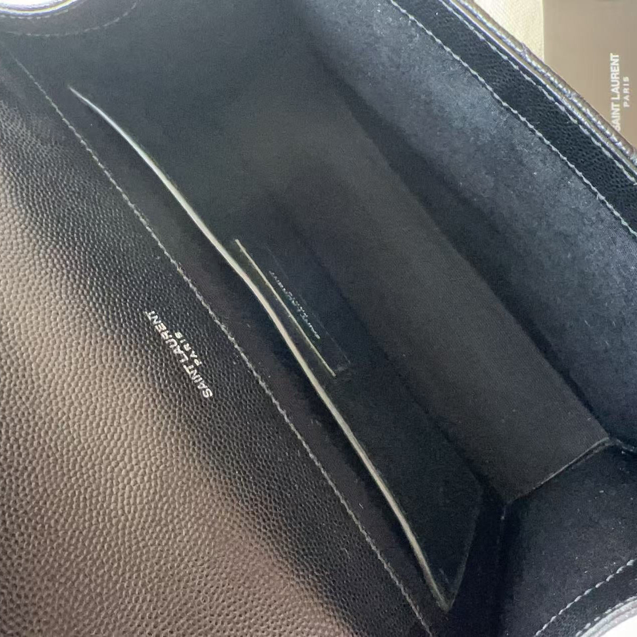 SAINT LAURENT ENVELOPE MEDIUM IN QUILTED GRAIN BAG