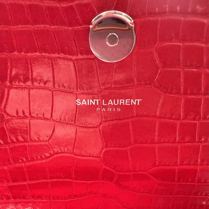 Saint Laurent Calfskin Crocodile Medium Kate Tassel Satchel