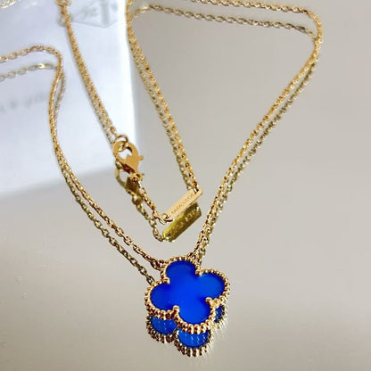 VAN CLEEF & ARPELS Vintage Alhambra pendant Blue