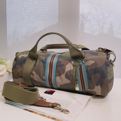 Valentino Canvas Camo Weekender Bag