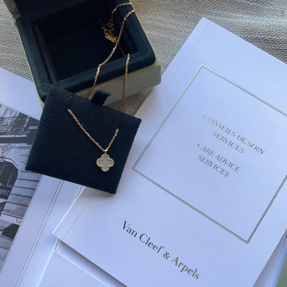 Van Cleef & Arpels Sweet Alhambra Necklace White 25