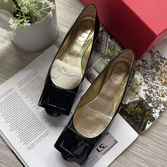Roger Vivier Patent Gomme Ballerine Flats Size36