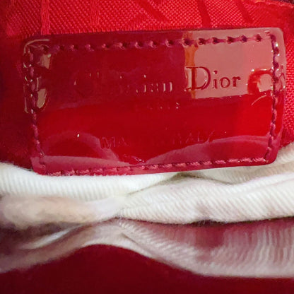 Dior Cannage Mini Lady Dior Patent Red