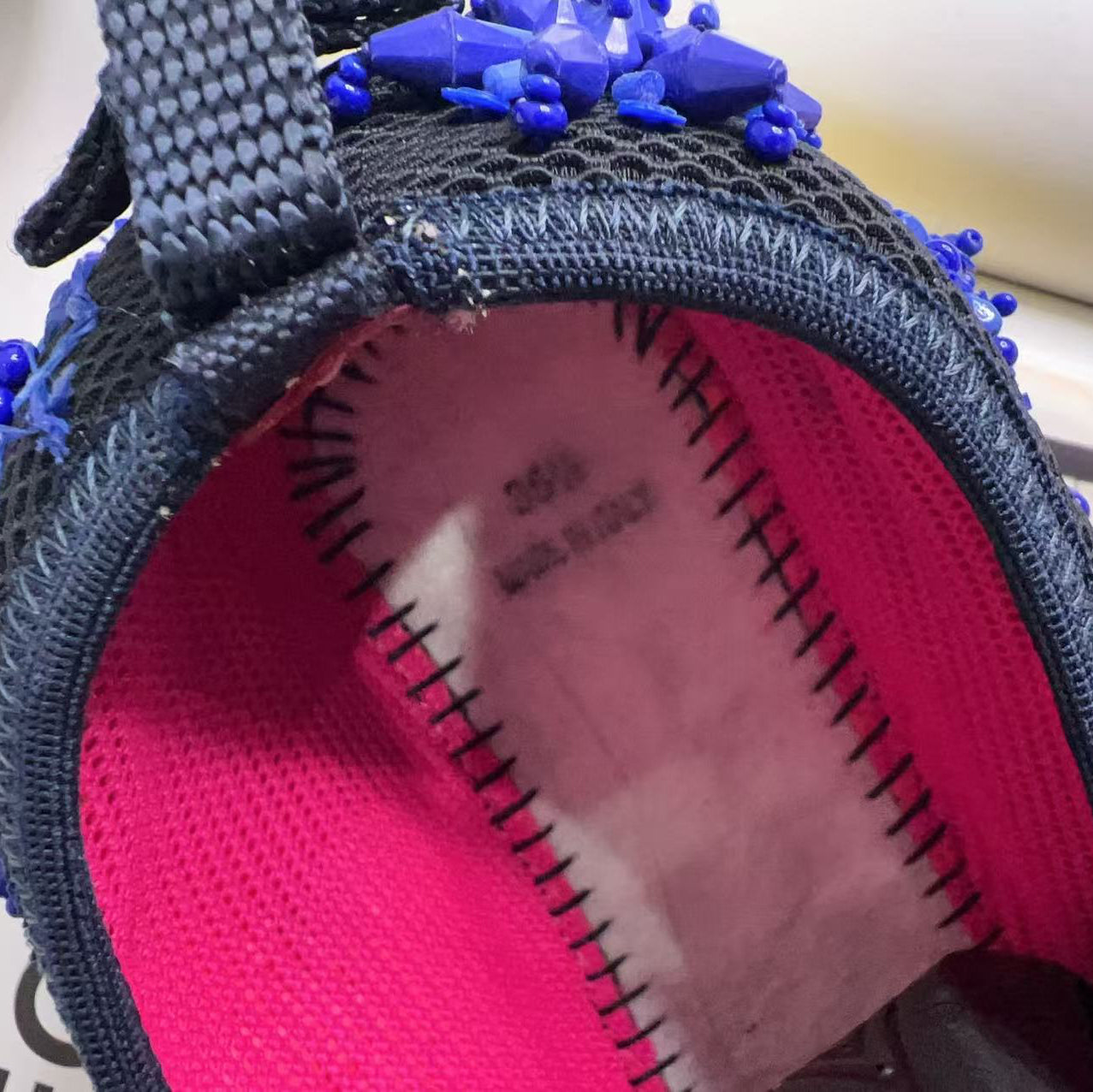 Christian Dior Blue with Sequins Yellow 3D Flowers Sneakers