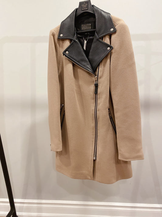 Mackage Leather/wool Coat SizeM