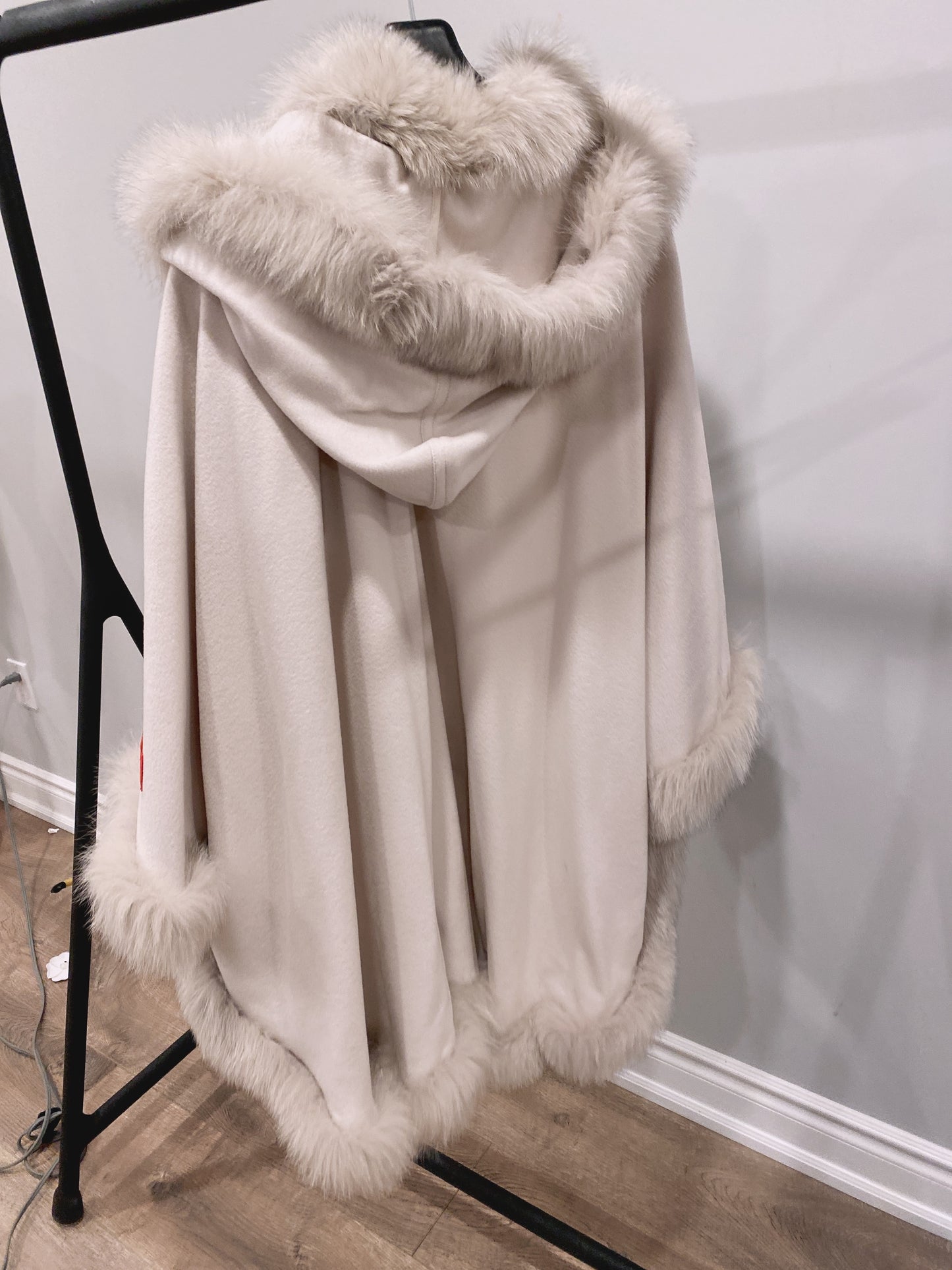 Clearance Balmain Cashmere Fur Coat New