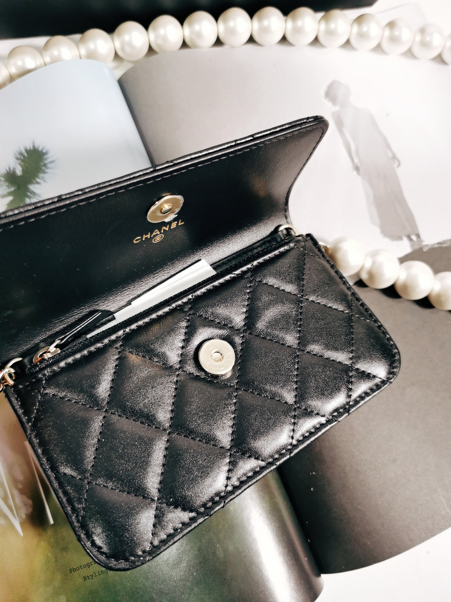 New Chanel Mini Wallet On Chain WOC Pearl Bag